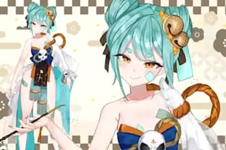 design and rigging your v tuber model live2d in anime style