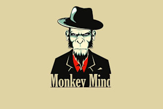 design monkey mind brewery logo