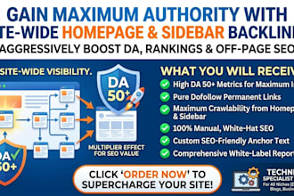 build high da sidebar and blogroll backlinks for homepage authority