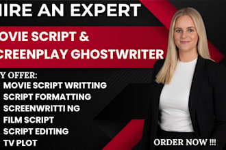 write professional movie script feature film script and screenplay