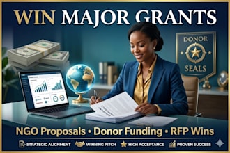 write ngo grant proposal, donor funding and rfp bid proposal