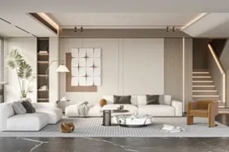 design full house interior and exterior with 3d render and layout