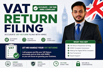 do UK vat return preparation and hmrc filing acca qualified accountant