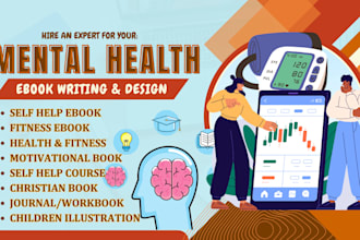 ghostwrite a mental health workbook, therapy guide, self help ebook for KDP