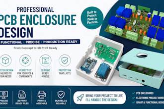 design a fitting 3d model enclosure for your pcb, arduino, or raspberry pi board