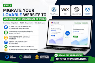 migrate your lovable website to wordpress, wix, squarespace or weebly