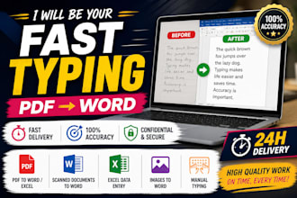 type handwritten notes into word document