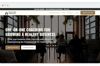 design a consulting website, coaching website, or consultant business website