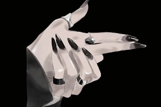 draw custom dark aesthetic and doodle style digital illustrations