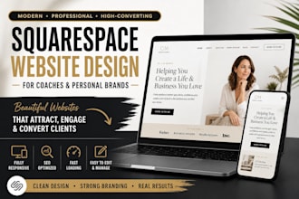 squarespace website, squarespace designer, coach website, personal brand website
