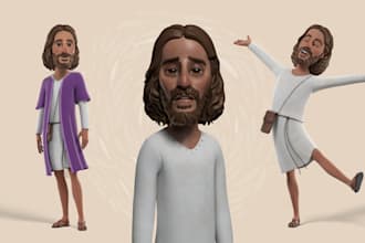 create stylized 3d cartoon characters for games, animation, or branding