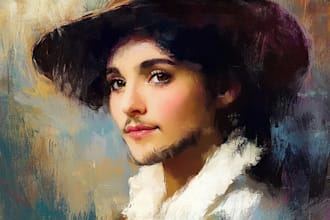 paint couple portrait painting in oil canvas