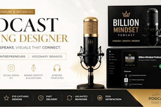design premium podcast branding and cover art