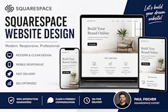 design or redesign a modern squarespace website