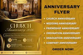 design modern anniversary flyer