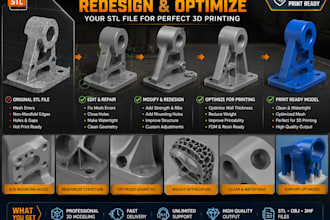 modify, convert, edit, redesign and optimize your stl file
