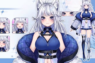 design and rig live2d vtuber model nsfw vtuber model for vtuber commission