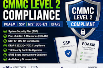 deliver cmmc level 2 compliance ssp poam nist 800 171 dfars