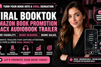 viral usa amazon book promotion tiktok booktok promotion acx audiobook trailer