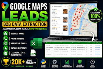 scrape google maps to extract targeted b2b business leads