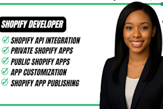 develop custom shopify public and private app shopify ai apps for your store
