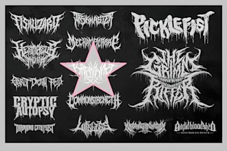 design you a brutal death metal, slamming, deathcore logo