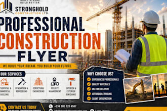 design construction flyer real estate contractor flyer marketing flyer in 5 hrs