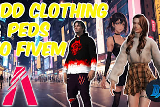 add custom clothes to fivem ped fast and high quality