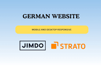 design a professional jimdo strato german business website