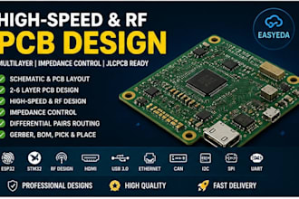 design high speed, rf, multilayer pcb with impedance control and gerber files