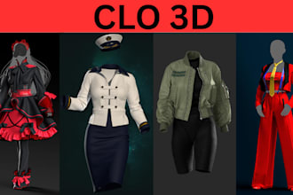 create realistic 3d clothing and fashion design in clo 3d