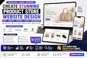 create tilda weblium strikingly ucraft oscommerce product store website redesign