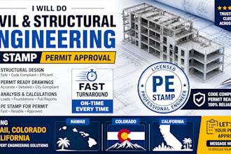 do civil and structural engineering, pe stamp for hawaii, colorado, california