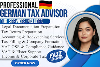 handle german tax return and vat filing for expats freelancers and businesses
