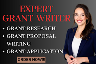 do grant research, grant proposal writing and grant application