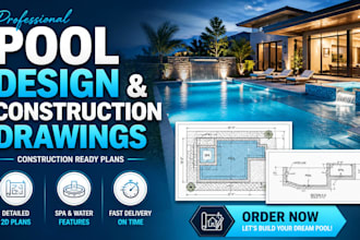 create swimming pool design pool plans and construction drawings