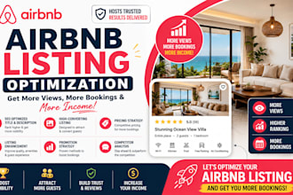 create, optimize and promote airbnb listing  to boost bookings visibility