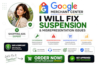 fix google merchant center suspension issue misrepresentation policy violations