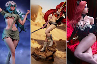 3d print and paint action figure, resin anime figure slt statue miniature paint