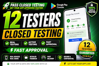 do google play closed testing with 12 testers app testing