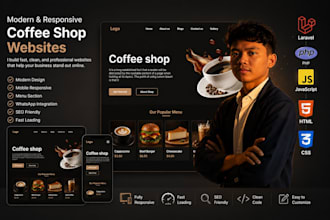 design responsive cafe and restaurant website