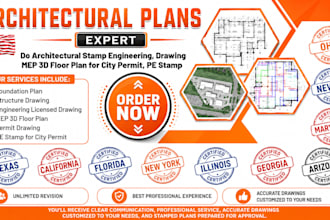 draw, redraw stamps architectural floor plans plan mep barndominium masterplan