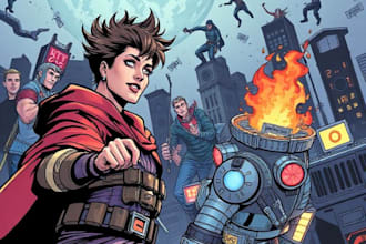 comic book illustration graphic novel comic