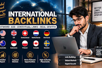 build high authority international SEO backlinks and guest posts