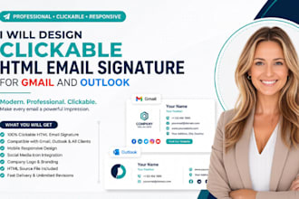 design real estate clickable HTML email signature for gmail and outlook