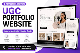design a canva ugc portfolio website or landing page