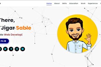 design business website, portfolio website, personal website,