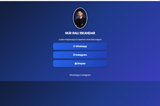 create modern bio link website
