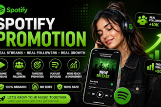do spotify music promotion for spotify streams, followers and monthly listeners