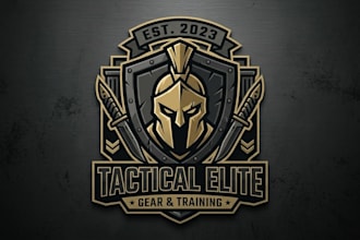design a bold and professional tactical elite logo for your brand
